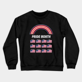 Pride Month USA Crewneck Sweatshirt